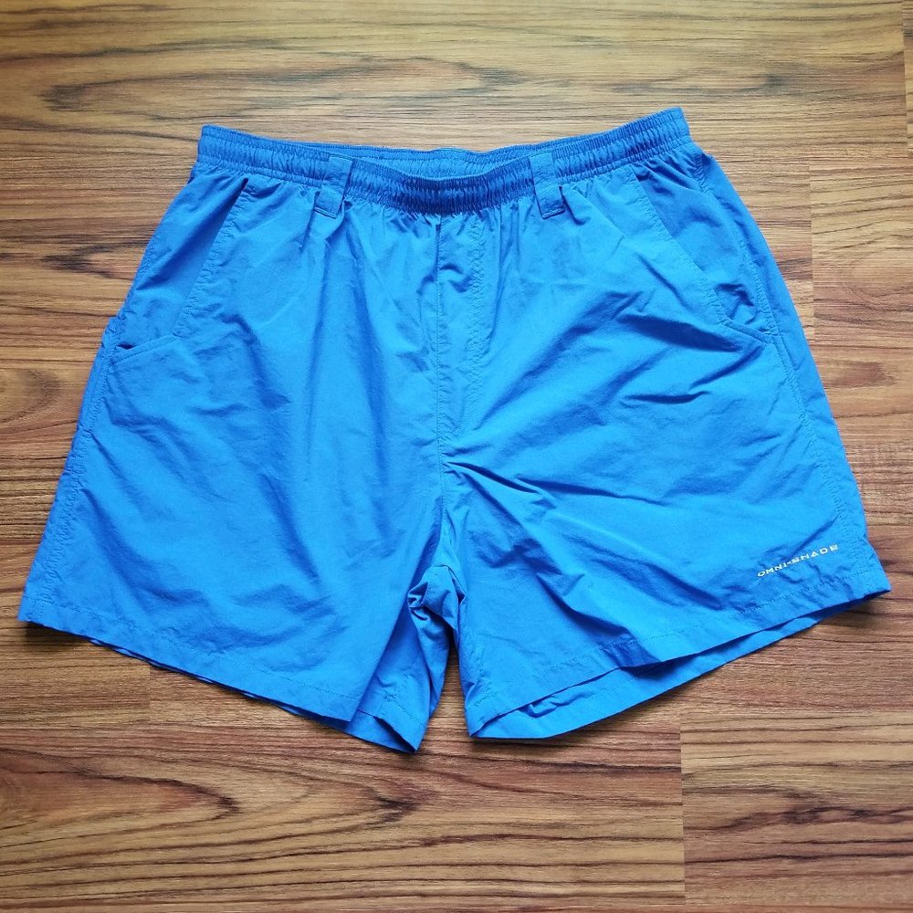 Columbia Omni-Shade Blue Swim Trunks  Shorts Sz L